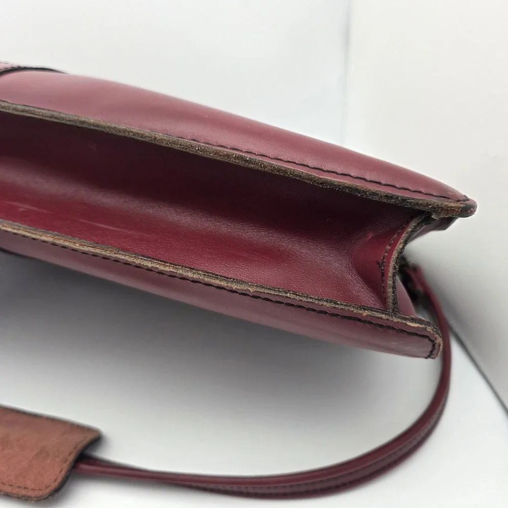 Maximillian Top Grain Cowhide Leather‎ Laptop Bag Briefcase Burgundy Vintage